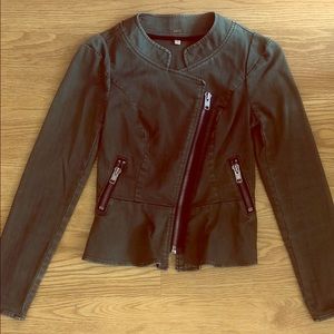 Green Free People Jean Jacket